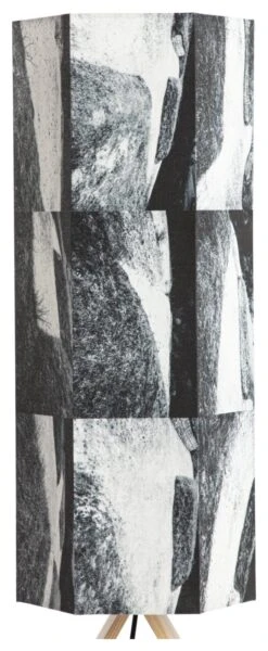 Habitat Whiteleaf Printed Column Floor Lamp - Black & White -Home Sales Store 9201910 R Z005A