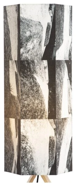 Habitat Whiteleaf Printed Column Floor Lamp - Black & White -Home Sales Store 9201910 R Z006A