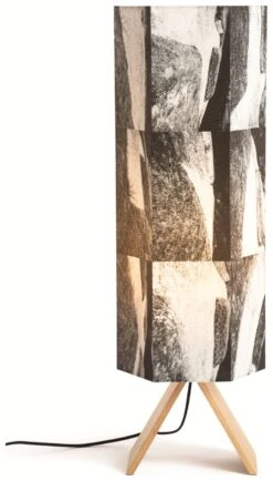 Habitat Whiteleaf Printed Column Floor Lamp - Black & White -Home Sales Store 9201910 R Z008A