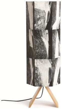 Habitat Whiteleaf Printed Column Floor Lamp - Black & White -Home Sales Store 9201910 R Z009A