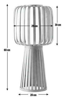 Habitat Achille Bamboo Table Lamp - Walnut & White -Home Sales Store 9202414 R E001