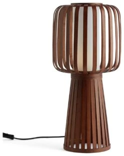 Habitat Achille Bamboo Table Lamp - Walnut & White -Home Sales Store 9202414 R Z001C