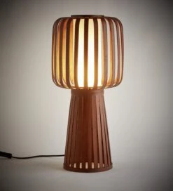 Habitat Achille Bamboo Table Lamp - Walnut & White -Home Sales Store 9202414 R Z002C