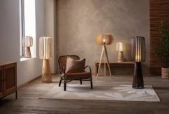 Habitat Achille Bamboo Table Lamp - Walnut & White -Home Sales Store 9202414 R Z004C