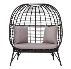 Habitat Kora 2 Seater Egg Bench - Black -Home Sales Store 9210822 R Z002A