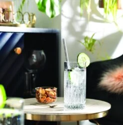 Habitat Pressed Set Of 4 Hi Ball Glasses -Home Sales Store 9298813 R Z002C