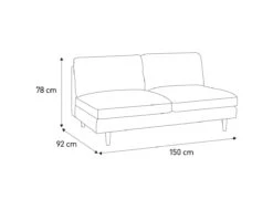 Habitat Teo Velvet 2 Seater Sofa - Orange -Home Sales Store 9303382 R E001