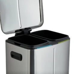Habitat 40 Litre Recycling Bin - Stainless Steel 11 Habitat 40 Litre Recycling Bin - Stainless Steel -Home Sales Store 9307498 R Z004A