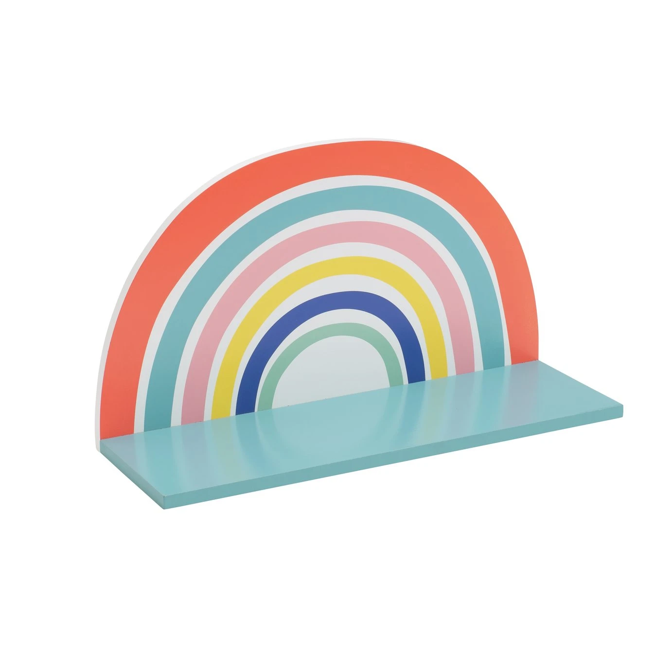 Habitat MDF Rainbow Wall Shelf - Multicoloured 3 Habitat MDF Rainbow Wall Shelf - Multicoloured