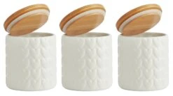 Habitat Set Of 3 Food Storage Heart Canisters 8 Habitat Set Of 3 Food Storage Heart Canisters -Home Sales Store 9310519 R Z002A