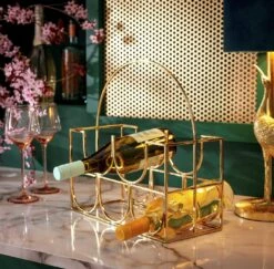 Habitat Japonica 5 Bottle Stainless Steel Wine Rack 8 Habitat Japonica 5 Bottle Stainless Steel Wine Rack -Home Sales Store 9311013 R Z001C