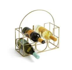 Habitat Japonica 5 Bottle Stainless Steel Wine Rack 10 Habitat Japonica 5 Bottle Stainless Steel Wine Rack -Home Sales Store 9311013 R Z003A