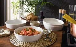 Habitat Addison 4 Piece Stoneware Pasta Bowl - White -Home Sales Store 9311525 R Z001C