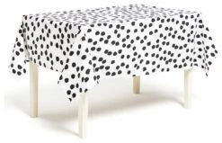 Habitat Spot Wipe Clean Cotton Table Cloth - White -Home Sales Store 9312074 R Z002A