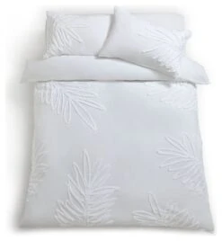 Habitat Cotton Tufted Leaf White Bedding Set - Double 8 Habitat Cotton Tufted Leaf White Bedding Set - Double -Home Sales Store 9328587 R Z002A