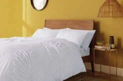 Habitat Cotton Tufted Leaf White Bedding Set - Double 11 Habitat Cotton Tufted Leaf White Bedding Set - Double -Home Sales Store 9328587 R Z005A
