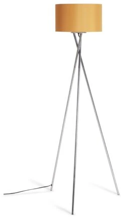 Habitat Tripod Floor Lamp - Mustard And Chrome -Home Sales Store 9336335 R Z001C