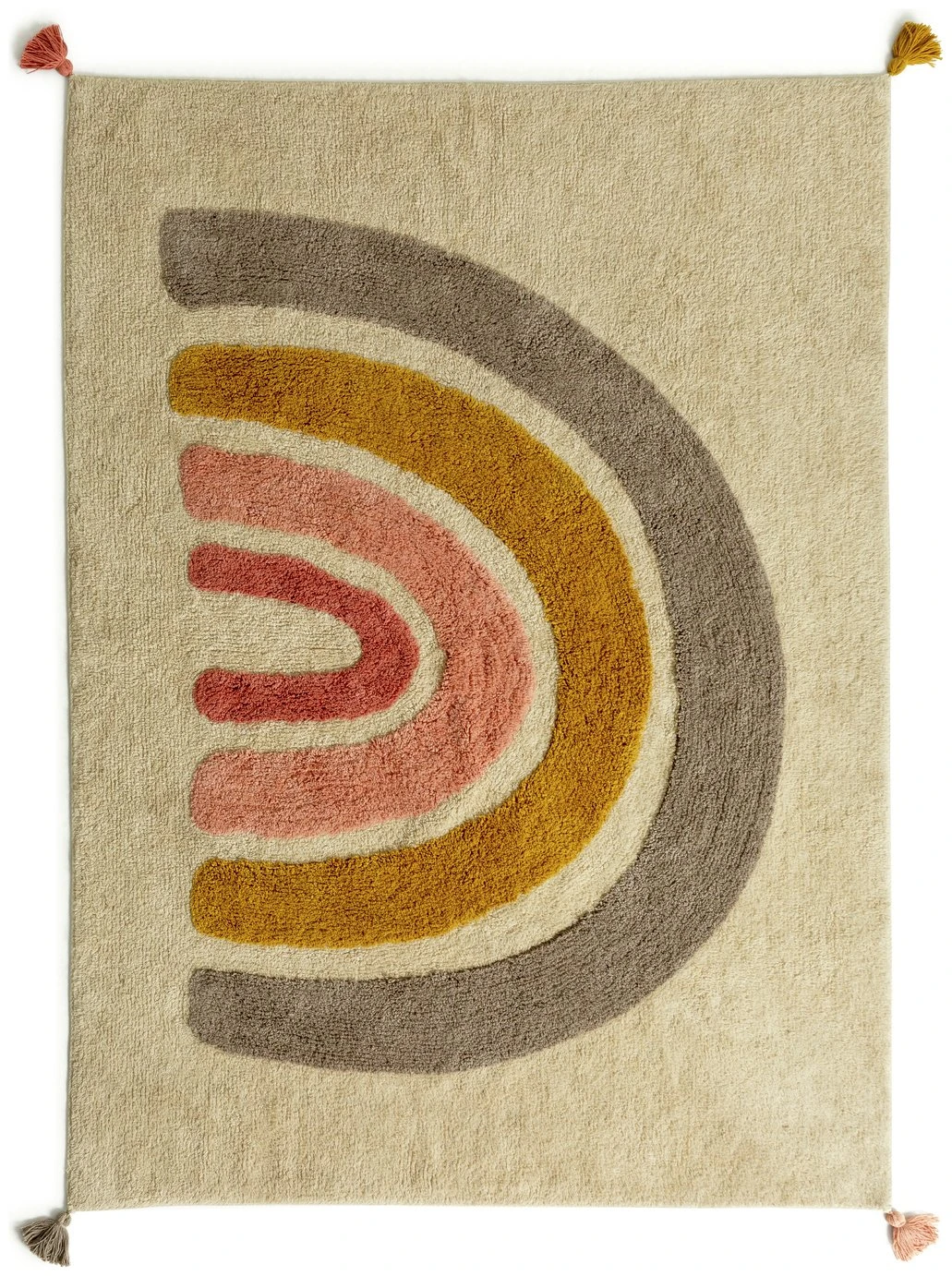 Habitat Kids Rainbow Tufted Flatweave Cotton Rug -120x170cm 3 Habitat Kids Rainbow Tufted Flatweave Cotton Rug -120x170cm