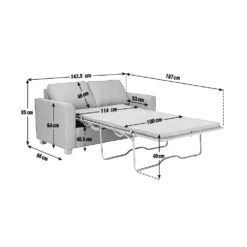 Habitat Apartment 2 Seater Fabric Sofa Bed - Charcoal 11 Habitat Apartment 2 Seater Fabric Sofa Bed - Charcoal -Home Sales Store 9340008 R Z020A