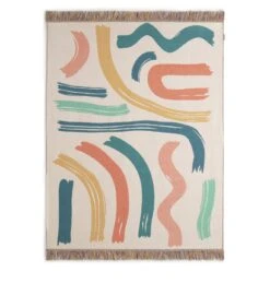Habitat Studio Squiggle Cotton Throw - Multicoloured -Home Sales Store 9340541 R Z004A
