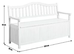 Habitat Henrietta 3 Seater Wooden Bench With Storage - White -Home Sales Store 9344080 R E001