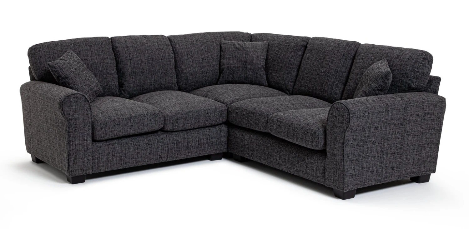 Habitat Lisbon Fabric Corner Sofa - Charcoal 3 Habitat Lisbon Fabric Corner Sofa - Charcoal