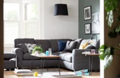 Habitat Lisbon Fabric Corner Sofa - Charcoal 13 Habitat Lisbon Fabric Corner Sofa - Charcoal -Home Sales Store 9346583 R Z001C