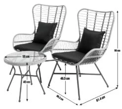 Habitat 2 Seater Bamboo Garden Bistro Set - Natural 15 Habitat 2 Seater Bamboo Garden Bistro Set - Natural -Home Sales Store 9371998 R E001