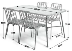 Habitat 4 Seater Bamboo Patio Set -Home Sales Store 9372485 R E001