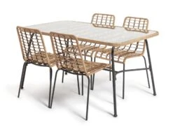 Habitat 4 Seater Bamboo Patio Set -Home Sales Store 9372485 R Z002A