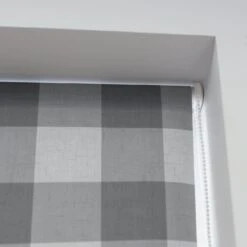 Habitat Block Check Blackout Roller Blind - 3ft - Grey -Home Sales Store 9372746 R Z002C