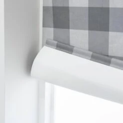 Habitat Block Check Blackout Roller Blind - 3ft - Grey -Home Sales Store 9372746 R Z003C