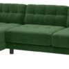 Habitat Hendricks Velvet Left Hand Corner Chaise Sofa-Green -Home Sales Store 9375554 R Z001A