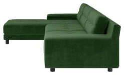 Habitat Hendricks Velvet Left Hand Corner Chaise Sofa-Green -Home Sales Store 9375554 R Z003A