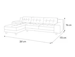 Habitat Hendricks Velvet Left Hand Corner Chaise Sofa-Green -Home Sales Store 9375554 R Z020A