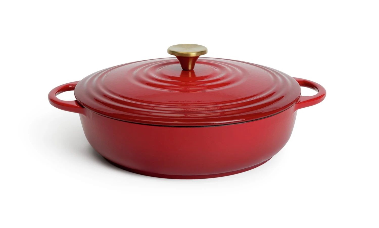 Habitat Country Manor 4 Litre Cast Iron Casserole Dish - Red 3 Habitat Country Manor 4 Litre Cast Iron Casserole Dish - Red