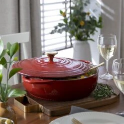 Habitat Country Manor 4 Litre Cast Iron Casserole Dish - Red 8 Habitat Country Manor 4 Litre Cast Iron Casserole Dish - Red -Home Sales Store 9377167 R Z001C