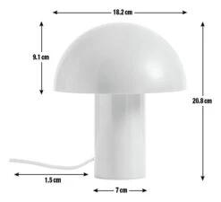 Habitat Ngami Mushroom Aluminium LED Touch Table Lamp-Orange -Home Sales Store 9381672 R E001