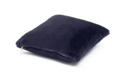 Habitat Plain Faux Fur Cushion - Navy - 43x43cm -Home Sales Store 9393804 R Z003A