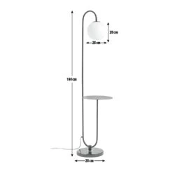 Habitat Sagara Opal Shelf Floor Lamp - Black -Home Sales Store 9401318 R E001