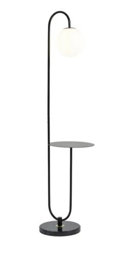 Habitat Sagara Opal Shelf Floor Lamp - Black -Home Sales Store 9401318 R Z008A