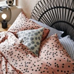 Habitat Cotton Dot Penny Pink & Black Bedding Set - Single 13 Habitat Cotton Dot Penny Pink & Black Bedding Set - Single -Home Sales Store 9401882 R Z004A
