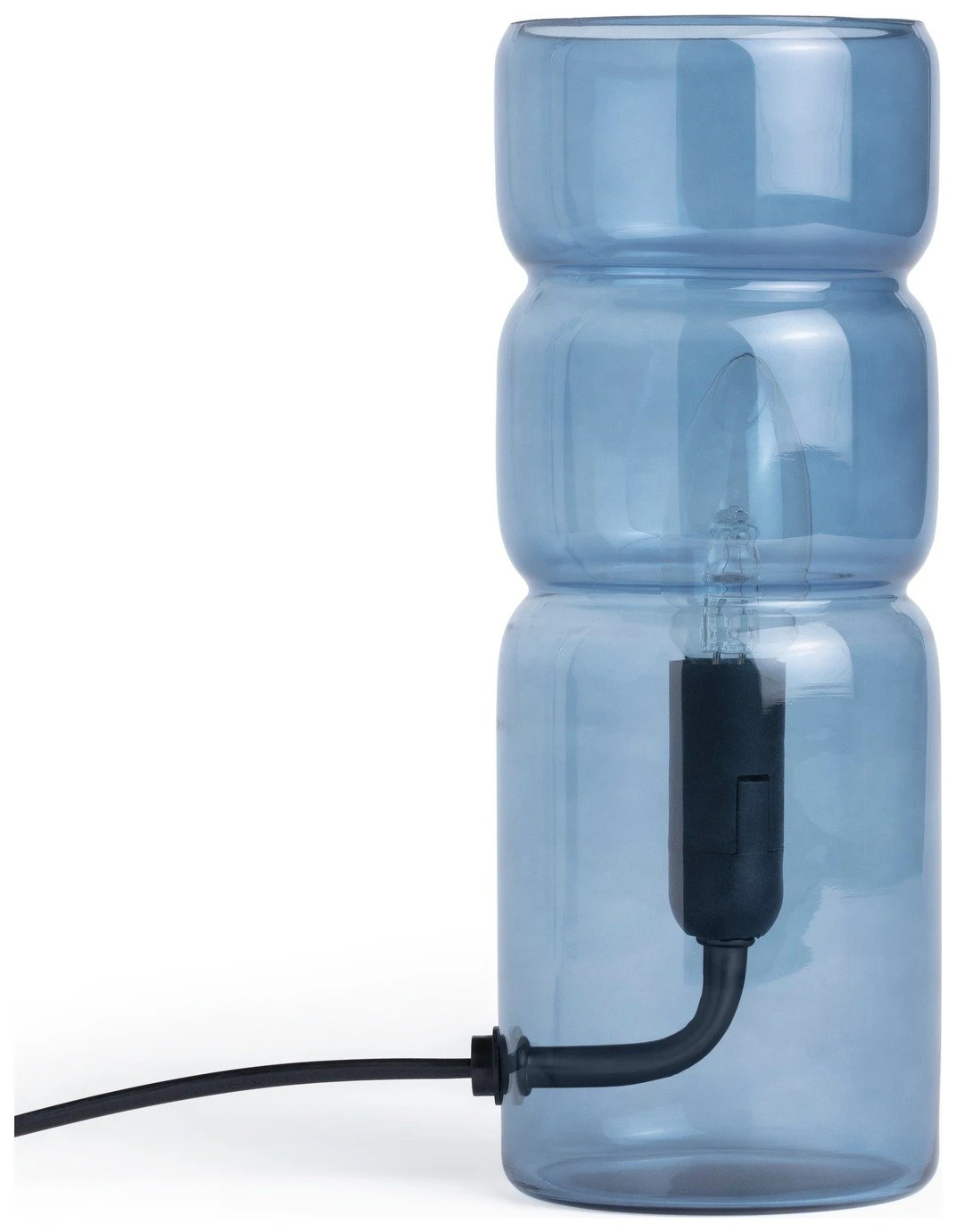 Habitat Parr Glass Column Table Lamp - Blue 4 Habitat Parr Glass Column Table Lamp - Blue - Image 2