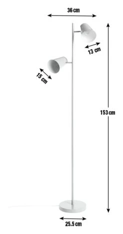 Habitat Iras Double Head Floor Lamp - Grey -Home Sales Store 9404779 R E001