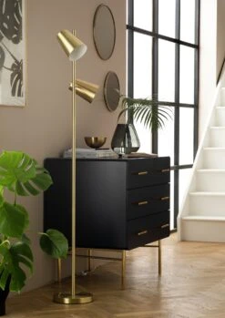 Habitat Iras Brass 2 Light Floor Lamp - Gold -Home Sales Store 9404834 R Z002C