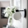 Habitat Salarino Opal Glass Bathroom Wall Light - Black -Home Sales Store 9404999 R Z001A