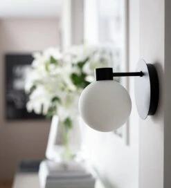 Habitat Salarino Opal Glass Bathroom Wall Light - Black -Home Sales Store 9404999 R Z002C