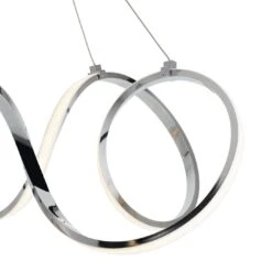 Habitat Spiral Metal LED Pendant Light - Chrome -Home Sales Store 9405486 R Z002A