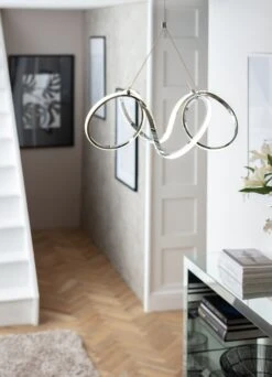 Habitat Spiral Metal LED Pendant Light - Chrome -Home Sales Store 9405486 R Z002C