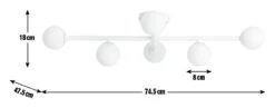 Habitat Alonso 6 Light Flush To Ceiling Light - White -Home Sales Store 9405981 R E001